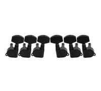 Musiclily Pro R18K 3L3R Clavijas de Afinación 18:1 Ratio Sellado Clavijeros con Botón Hexagonal Grande para Guitarra Eléctrica Acústica, Negro