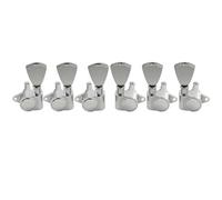 Musiclily Pro R18K 3L3R Clavijas de Afinación 18:1 Ratio Sellado Clavijeros con Botón Keystone para Guitarra Eléctrica Acústica, Cromado