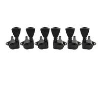 Musiclily Pro R18K 3L3R Clavijas de Afinación 18:1 Ratio Sellado Clavijeros con Botón Keystone para Guitarra Eléctrica Acústica, Negro