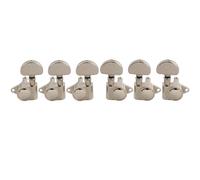 Musiclily Pro R18K 3L3R Clavijas de Afinación 18:1 Ratio Sellado Clavijeros con Botón Media Luna para Guitarra Eléctrica Acústica, Nickel