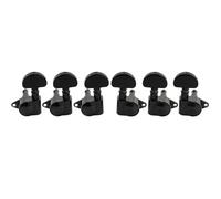 Musiclily Pro R18K 3L3R Clavijas de Afinación 18:1 Ratio Sellado Clavijeros con Botón Media Luna para Guitarra Eléctrica Acústica, Negro