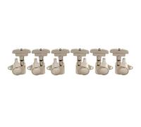 Musiclily Pro R18K 3L3R Clavijas de Afinación 18:2 Ratio Sellado Clavijeros con Botón Estilo GR para Guitarra Eléctrica Acústica, Nickel
