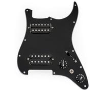 Musiclily Pro SE ST-HH-OMHA Golpeador Precableado con Pastillas Humbucker Alnico 5 para Guitarra Eléctrica tipo Strat, 3 capas Negro