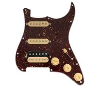 Musiclily Pro SE ST-HSS-60SE Golpeador Precableado con Pastillas Alnico 5 Super Switch para Guitarra Eléctrica tipo Strat, 4 capas Tortoise Shell