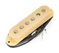 Musiclily Pro ST-60SE Staggered Alnico 5 Pastilla Single Coil Mástil Pickup para Guitarra Eléctrica tipo Strat, Crema