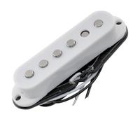 Musiclily Pro ST-60SE Staggered Alnico 5 Pastilla Single Coil Mástil Pickup para Guitarra Eléctrica tipo Strat, Blanco