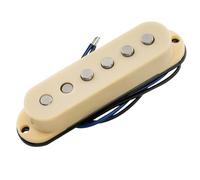 Musiclily Pro ST-60SE Staggered Alnico 5 Pastilla Single Coil Medio Pickup para Guitarra Eléctrica tipo Strat, Crema
