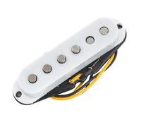 Musiclily Pro ST-60SE Staggered Alnico 5 Pastilla Single Coil Puente Pickup para Guitarra Eléctrica tipo Strat, Blanco