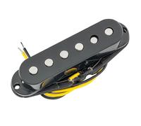 Musiclily Pro ST-60SE Staggered Alnico 5 Pastilla Single Coil Puente Pickup para Guitarra Eléctrica tipo Strat, Negro