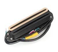 Musiclily Pro ST-DPHA Alnico 5 Rail Blade Pastilla Humbucker Formato Single Coil 13,2K Super Distortion para Guitarra Eléctrica tipo Strat, Cuerpo Zebra Raíl Negro