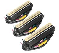 Musiclily Pro ST-DPHA Alnico 5 Rail Blade Pastillas Humbucker Formato Single Coil Pickups 13,2K Super Distortion para Guitarra Eléctrica tipo Strat, Cuerpo Zebra Rail Cromado (Set de 3)