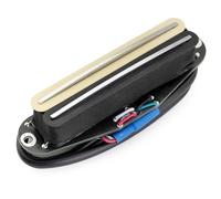 Musiclily Pro ST-DPMC Cerámico Pastilla Humbucker Formato Single Coil 9,2K para Guitarra Eléctrica tipo Strat, Cuerpo Zebra Raíl Cromado