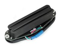 Musiclily Pro ST-DPMC Cerámico Pastilla Humbucker Formato Single Coil 9,2K para Guitarra Eléctrica tipo Strat, Cuerpo Negro Raíl Negro