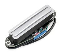 Musiclily Pro ST-DPMC Cerámico Rail Blade Pastilla Humbucker Formato Single Coil 9,2K para Guitarra Eléctrica tipo Strat, Cuerpo Blanco Rail Cromado