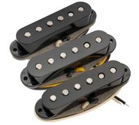 Musiclily Pro ST-TX Staggered Alnico 5 Pastillas Single Coil Mástil Medio Puente Set para Guitarra Eléctrica tipo Strat, Negro