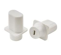 Musiclily Pro Tamaño Métrico Top Hat Botón Selector Pastillas Tipo Telecaster de 3 Posiciones Switch Tips para Guitarra Import Estilo Squier Tele, Blanco(2 Piezas)