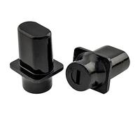 Musiclily Pro Tamaño Métrico Top Hat Botón Selector Pastillas Tipo Telecaster de 3 Posiciones Switch Tips para Guitarra Import Estilo Squier Tele, Negro(2 Piezas)