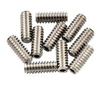 Musiclily Pro UNC # 6-32X3/8 Pulgadas Tornillos en Altura Silleta de Acero Inoxidable para Guitarra Eléctrica USA/México Fender Tele, Color Original (Set de 10)