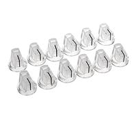 Musiclily Pro Universal Fitting Tamaño Pulgada/Métrico Plástico Guitarra Amp Botones de Pedal de Efectos Amplifier Knobs Perillas, Transparente (Juego de 12)