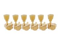 Musiclily Pro Vintage 6 en Línea Guitarra Clavijas Afinación Bloqueo Locking Tuners Clavijeros Bloqueantes para Guitarra Eléctrica Strat Tele, Dorado Keystone Button