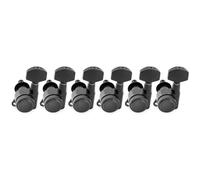 Musiclily Pro Zurdos 6 en línea Clavijas de Afinación Bloqueo 18:1 Ratio Clavijeros Bloqueantes con Botón Hex Tornillo 45° para Guitarra Eléctrica tipo Strat Tele, Negro