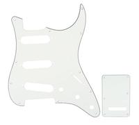 Musiclily SSS Set de Golpeador y Placa Trasera ST Strat para Guitarra Eléctrica Fender USA/México Standard Stratocaster Estilo Moderno, 3 capas Pergamino