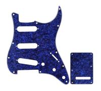 Musiclily SSS Set de Pickguard Golpeador y Placa Trasera Strat para Fender American/México Standard Stratocaster Estilo Moderno, 4 capas Blue Pearl