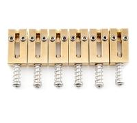 Musiclily Ultra 10,5mm Moderno Latón Roller Selletas de Puente para Guitarra Eléctrica tipo Strat Tele, Color Original(Set de 6)
