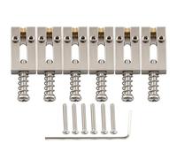 Musiclily Ultra 10,5mm Moderno Latón Roller Selletas de Puente para Guitarra Eléctrica tipo Strat Tele, Nickel(Set de 6)