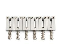 Musiclily Ultra 11,2mm Moderno Silletas de Puente en Latón para Guitarra Eléctrica tipo Vintage Strat, Cromado (Set de 6)