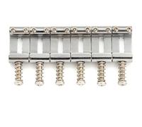 Musiclily Ultra 11,2mm Selletas Puente Vintage de Acero Endurecido para Guitarra Eléctrica tipo Strat, Cromado (Set de 6)