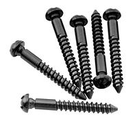 Musiclily Ultra 3,5x30mm Acero Inoxidable Tornillos Puente Tremolo para Guitarra Eléctrica estilo PRS, Negro (Set de 6)