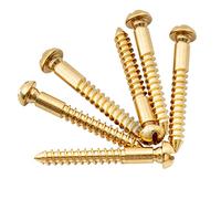 Musiclily Ultra 3,5x30mm Acero Inoxidable Tornillos Puente Tremolo para Guitarra Eléctrica estilo PRS, Dorado(Set de 6)