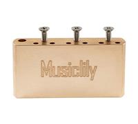 Musiclily Ultra 36mm Bloque Trémolo Corto Latón 52,5mm Espaciado Cuerdas | para Strat MIM y Puente de Guitarra Eléctrica Squier Affinity 6 Tornillos Fabricados en China Anteriores 2020