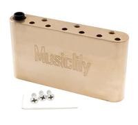 Musiclily Ultra 40mm Bloque Tremolo de Latón Espaciado de Cuerdas 52,5 mm para Guitarra Eléctrica tipo Strat Puente Wilkinson Serie M