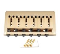 Musiclily Ultra 52,5mm Selletas Offset Puente Fijo Hardtail Sin Tremolo Bridge para Guitarra Eléctrica tipo Strat Tele, Dorado