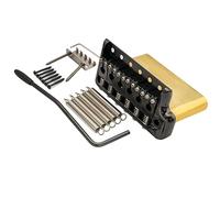 Musiclily Ultra 52.5mm Sólido Latón Completo 6 Tornillos estilo Tremolo Vibrato Strato Filo Cuchillo para Guitarra Eléctrica Style Strat, Negro