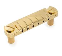 Musiclily Ultra 52mm Entonación Preajustada Puente Wraparound Latón para Guitarra Eléctrica tipo USA, Dorado