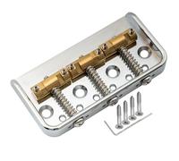 Musiclily Ultra 54mm Corto Placa Aluminio Puente Vintage Telecaster 3 Selletas Compensadas de Latón para Guitarra Eléctrica tipo Tele, Cromado
