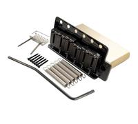 Musiclily Ultra 56mm ST Guitarra American Puente Tremolo Bridge 6 Tornillos con Selletas Latón Moderno 42mm Bloque Latón para Guitarra Eléctrica tipo Strat, Negro