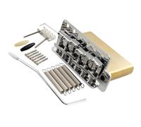 Musiclily Ultra 56mm ST Guitarra American Vintage Puente Tremolo Bridge 6 Tornillos con Vintage Selletas Acero 42mm Bloque Latón para Guitarra Eléctrica tipo Strat, Cromado