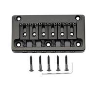 Musiclily Ultra Latón 52,5mm Puente Fijo Hardtail para Guitarra Eléctrica 6 Cuerdas estilo Strat Tele, Negro