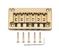 Musiclily Ultra Latón 52,5mm Puente Fijo Hardtail para Guitarra Eléctrica 6 Cuerdas estilo Strat Tele, Dorado