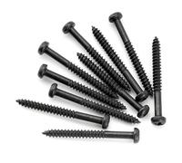 Musiclily Ultra Métrico M2,5x25mm Tornillos Montaje Phillips Cabeza Plana de Acero Inoxidable para Pastillas de Madera, Negro (Set de 10)