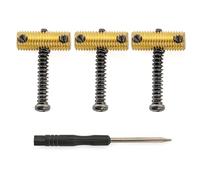 Musiclily Ultra Rosca Estriada Silletas Vintage Latón para Guitarra Eléctrica tipo Tele Fender, Tornillo Negro (Set de 3)
