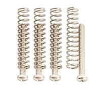 Musiclily Ultra UNC#3-48X0.78 Pulgada (2,5x20mm) Pastilla Humbucker Tornillos y Muelles de Acero Inoxidable para Guitarra Eléctrica Fender USA MIM, Nickel (Set de 4)