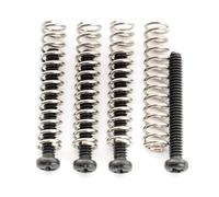 Musiclily Ultra UNC#3-48X0.78 Pulgada (2,5x20mm) Pastilla Humbucker Tornillos y Muelles de Acero Inoxidable para Guitarra Eléctrica Fender USA MIM, Negro (Set de 4)