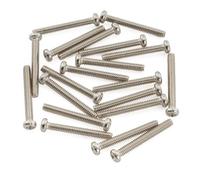 Musiclily Ultra UNC#3-48X0.78 Pulgada (2,5x20mm) Tornillos de Pastilla Humbucker de Acero Inoxidable para Guitarra Eléctrica Fender USA MIM, Nickel (20 Piezas)