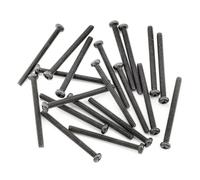 Musiclily Ultra UNC#3-48X1,1" Tornillos de Acero Inoxidable Pastilla Humbucker para Guitarra Eléctrica American, Negro (Set de 20)