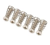 Musiclily Ultra UNC#6-32X3/4 Pulgadas Acero Inoxidable Tornillos y Muelles de Pastilla Single Coil para Guitarra Eléctrica tipo Fender Strat USA/Mexico, Negro (Set de 6)